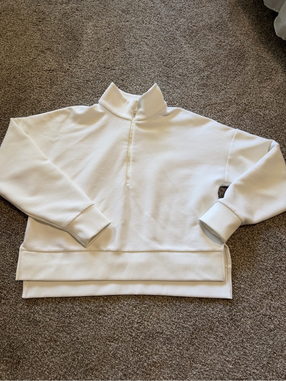 CALIA by Carrie Underwood Ivory Half-Zip Pullover Sweatshirt